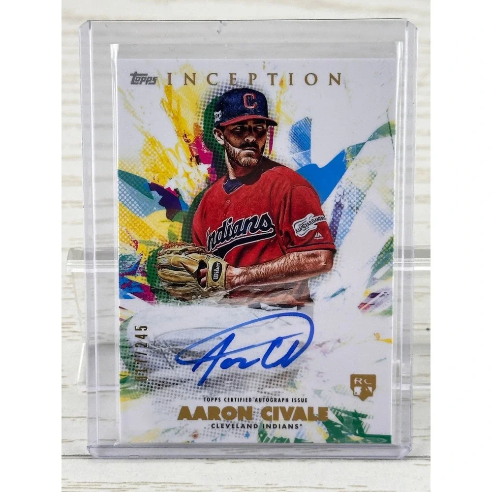 Aaron Civale 2020 Topps‎ Inception Autograph RC Cleveland Indians Baseball Card